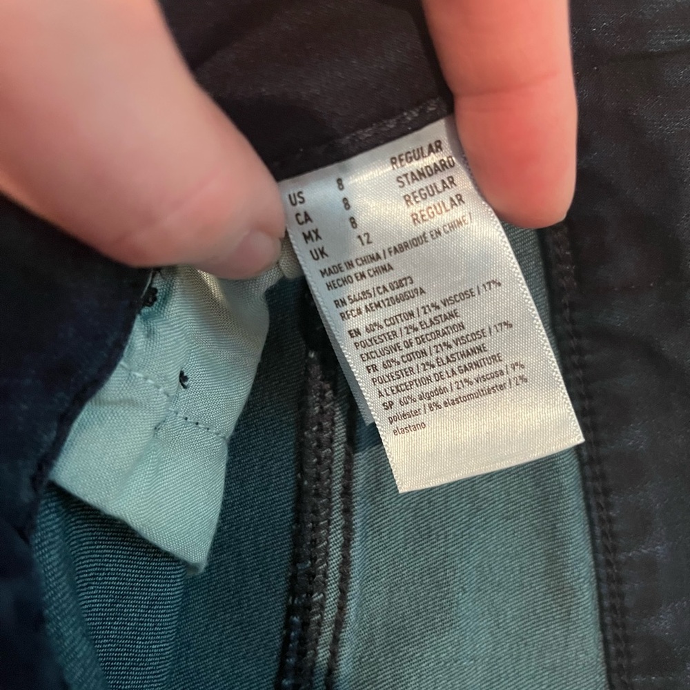 American Eagle Outfitters Dark Blue Skinny Jeans - Picture 4 of 5